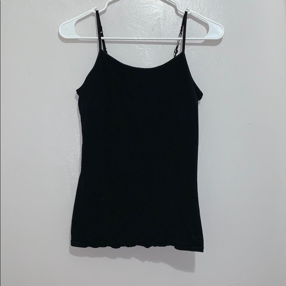 Black spaghetti strap tank top